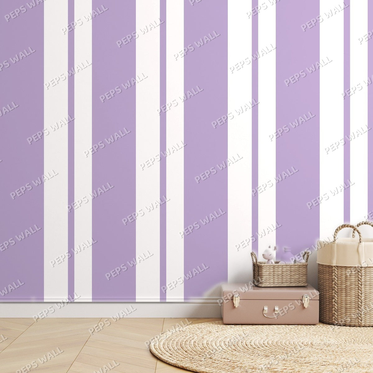 Lilac Stripe Vintage — room mockup