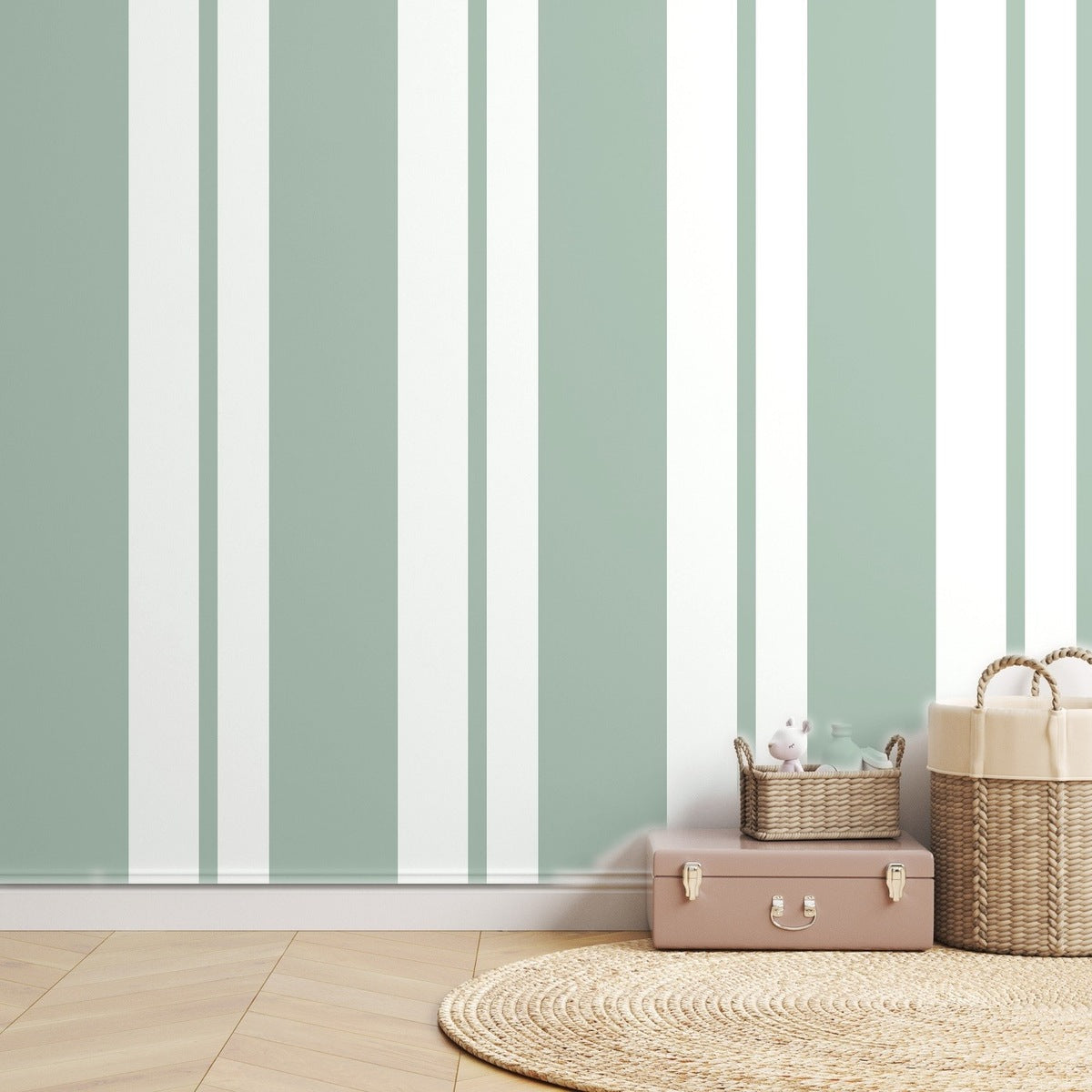 Green Stripe Vintage — room mockup