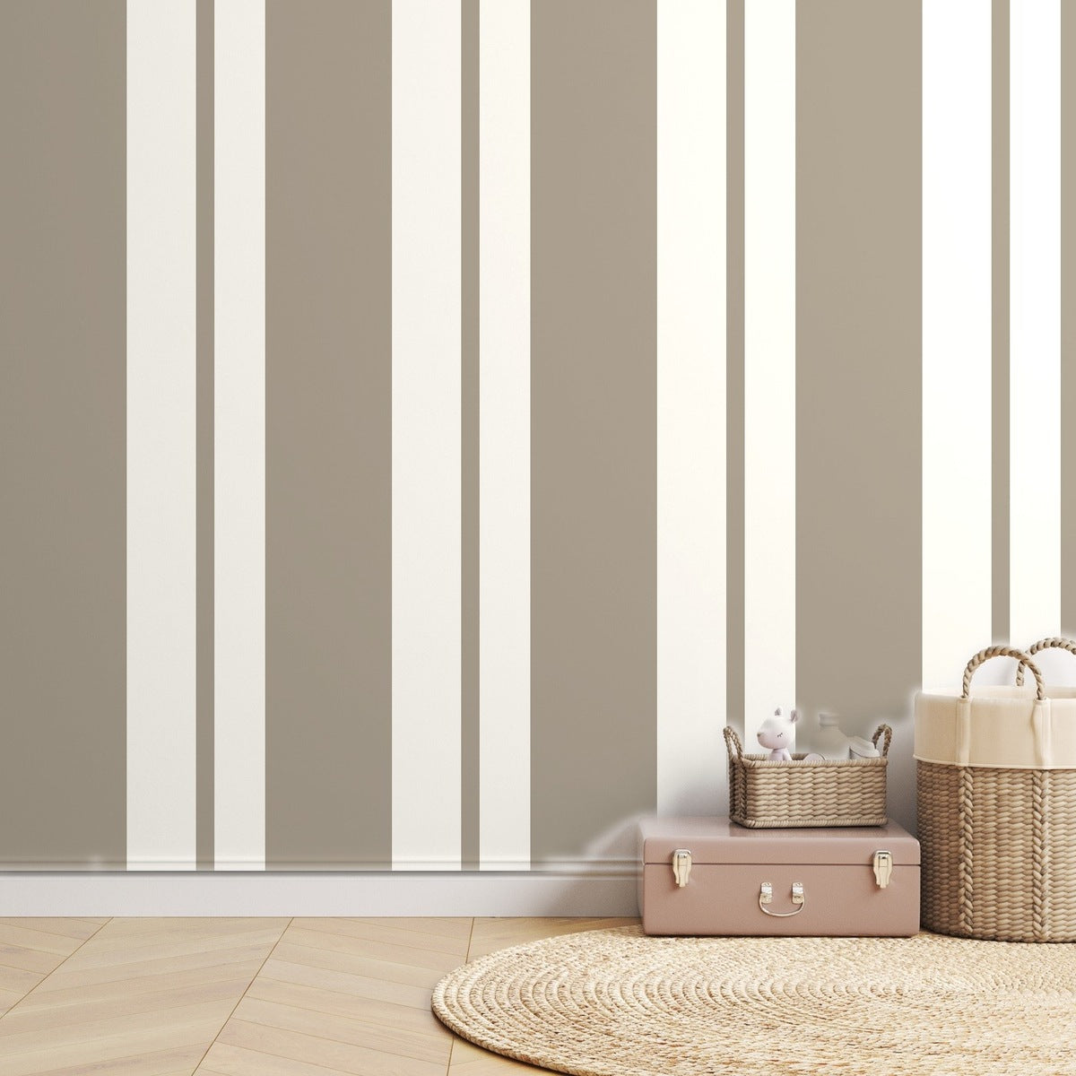 Greige Stripe Vintage — room mockup