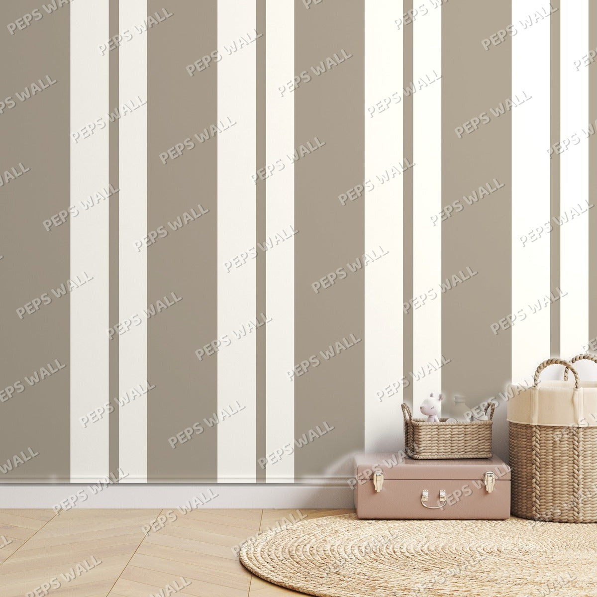 Greige Stripe Vintage — room mockup
