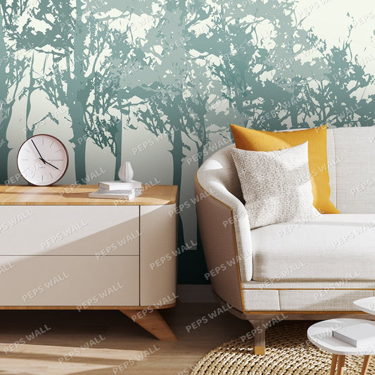 Pine Trees — forest wallpaper Dubai, Peps Wall