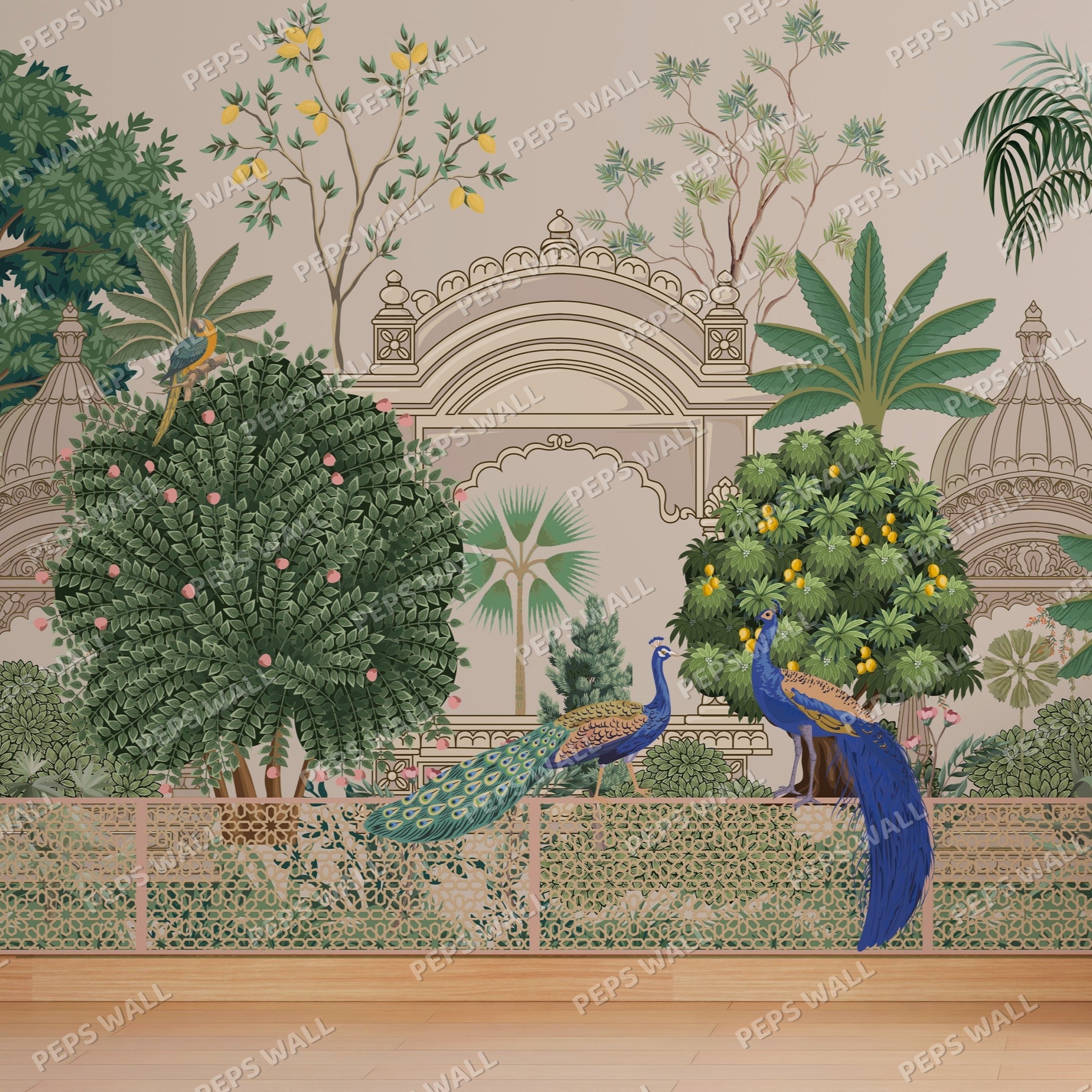 Pichwai Scenery — indian wallpaper Dubai, Peps Wall