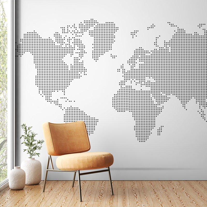 World map - grey