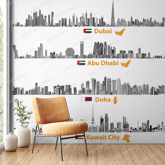 City lines — dubai skyline wallpaper Dubai, Peps Wall