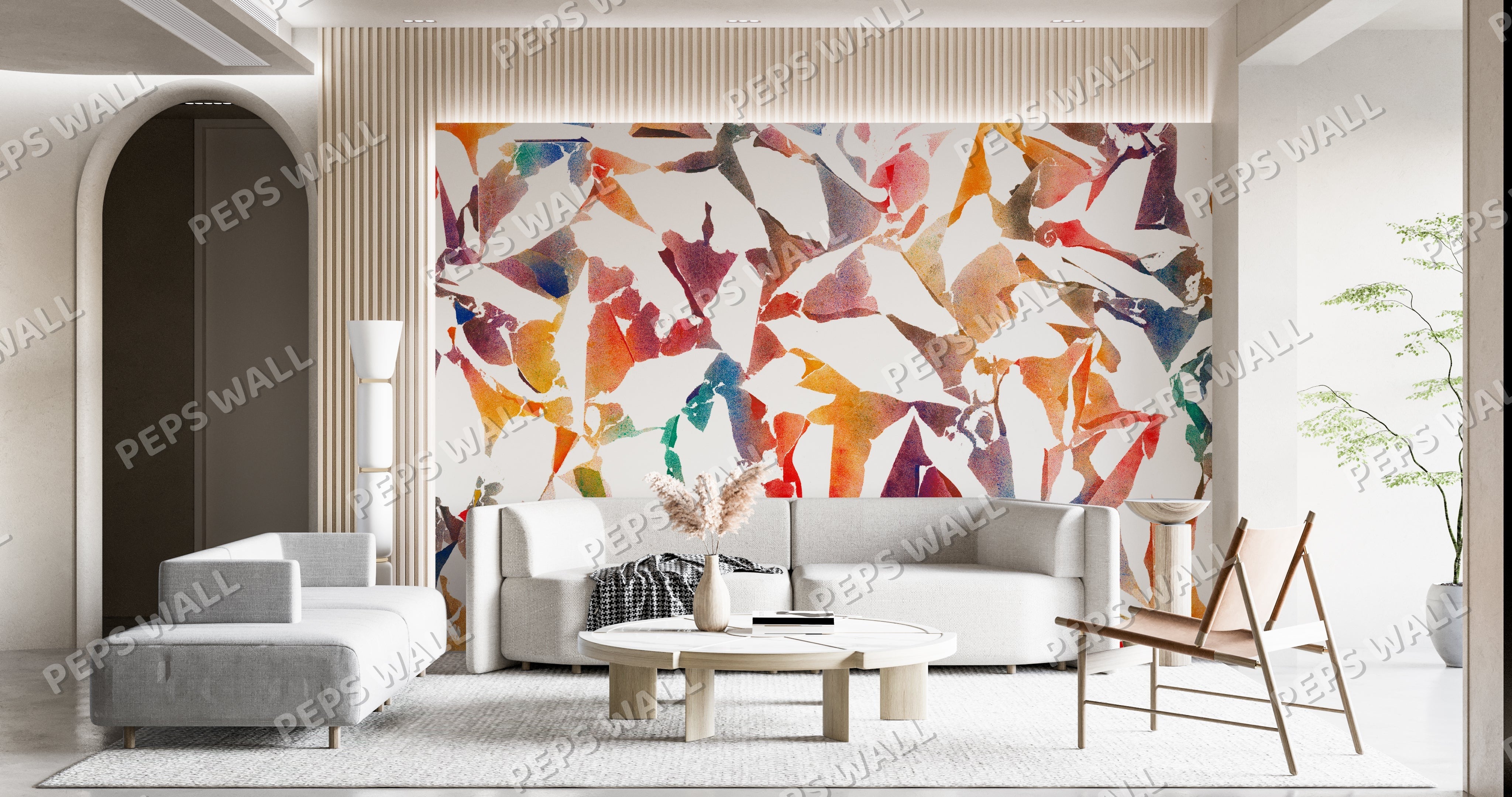 Rhapsodie — geometric wallpaper Dubai, Peps Wall