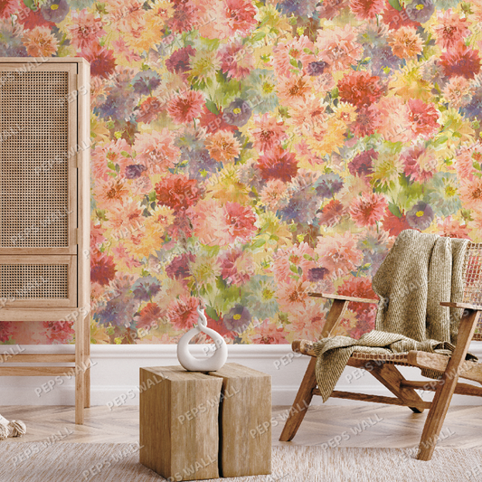 Rosewood - Orange — rose wallpaper Dubai, Peps Wall