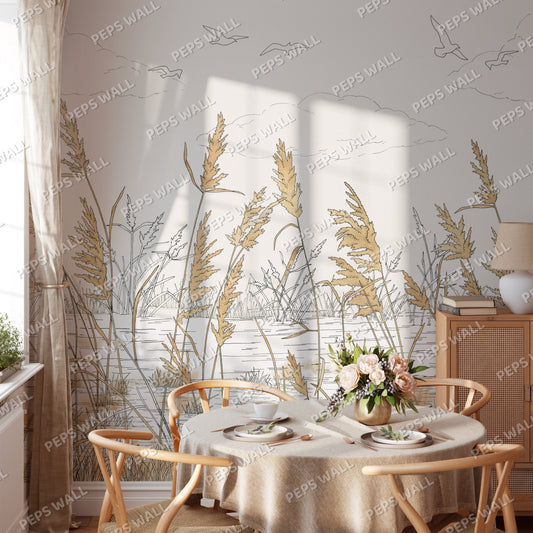Serenity — scenic landscape wallpaper Dubai, Peps Wall