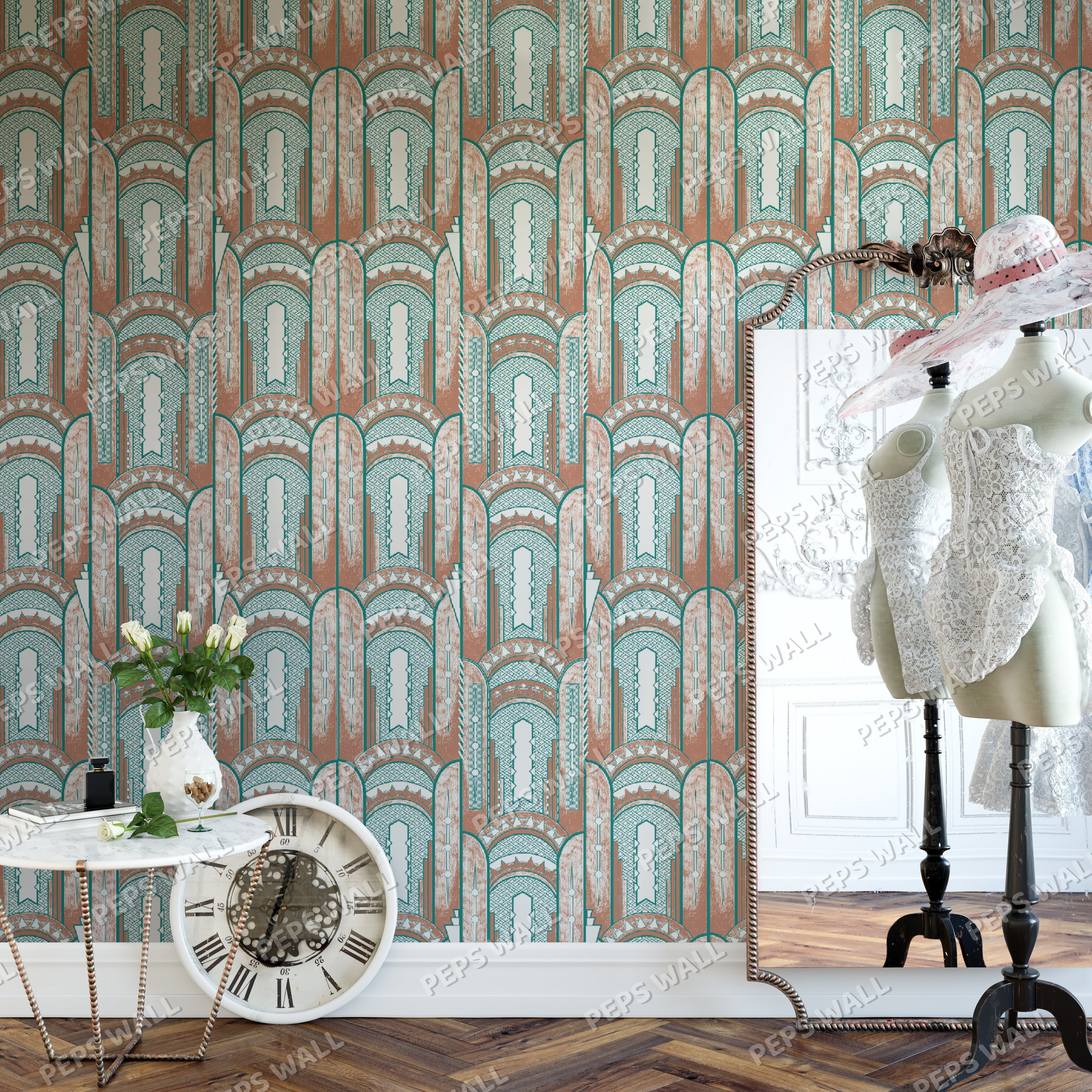 Skyline — geometric wallpaper Dubai, Peps Wall