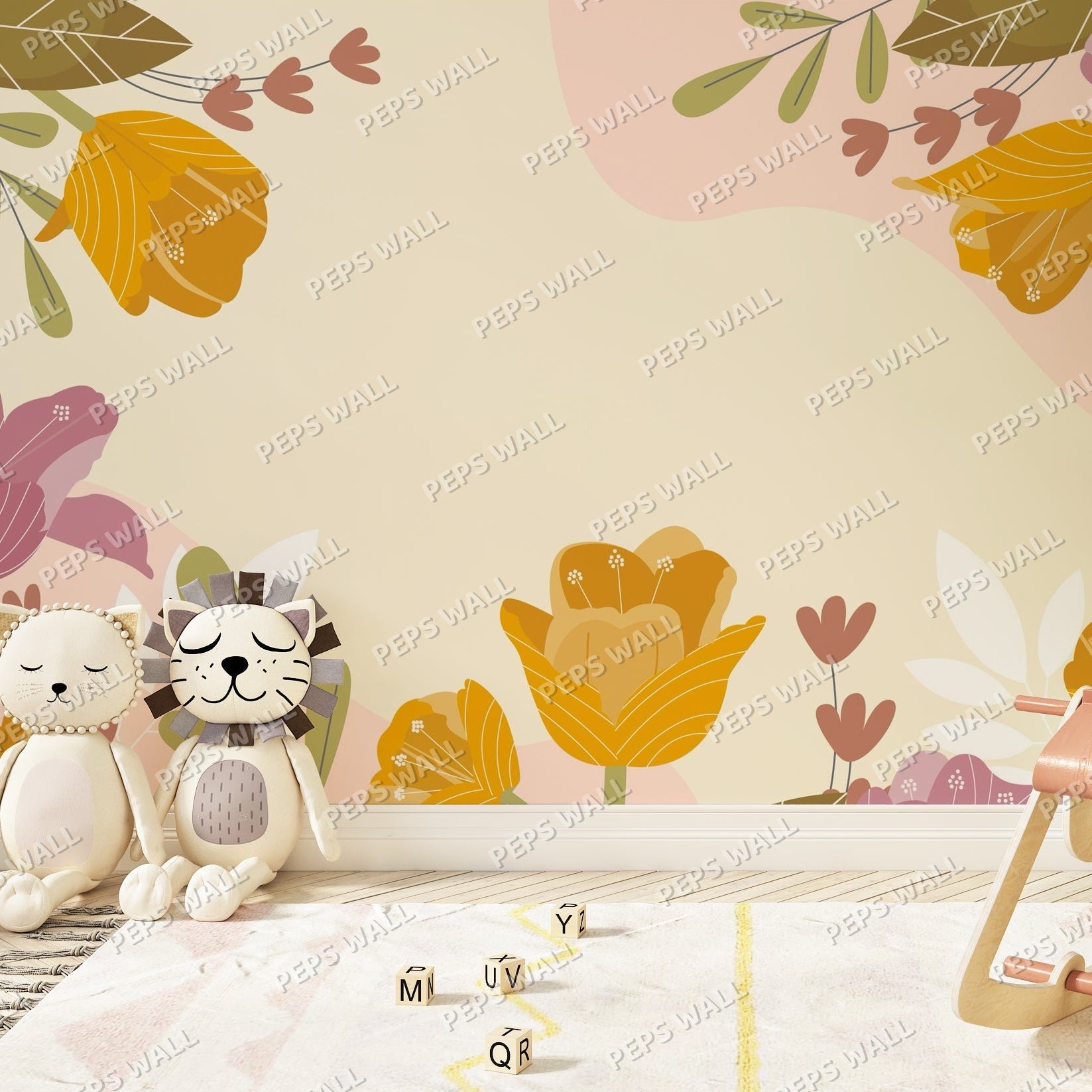 Spring Background — kids pattern wallpaper Dubai, Peps Wall