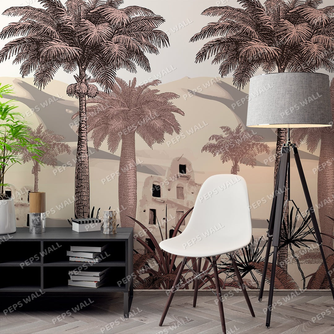 Sunset — landscape wallpaper Dubai, Peps Wall