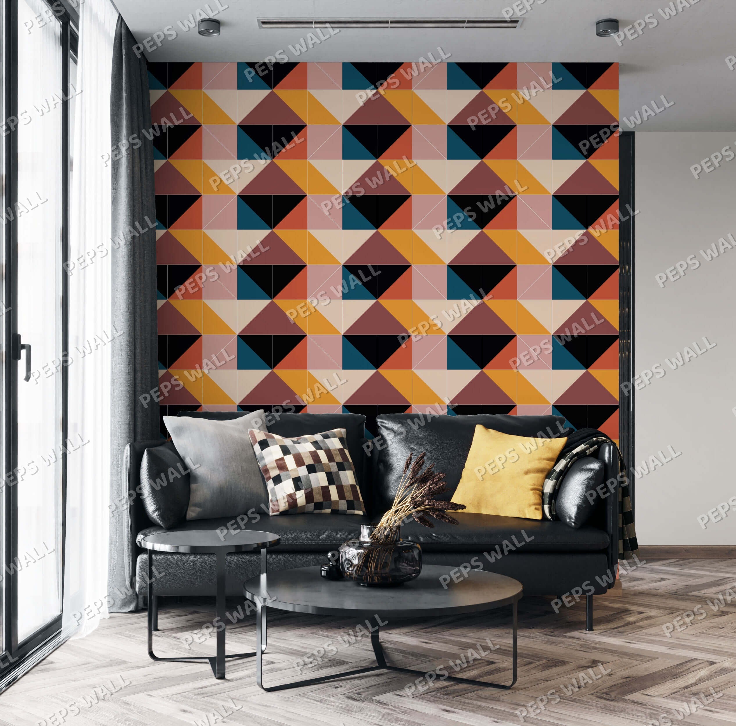 Tido — geometric wallpaper Dubai, Peps Wall