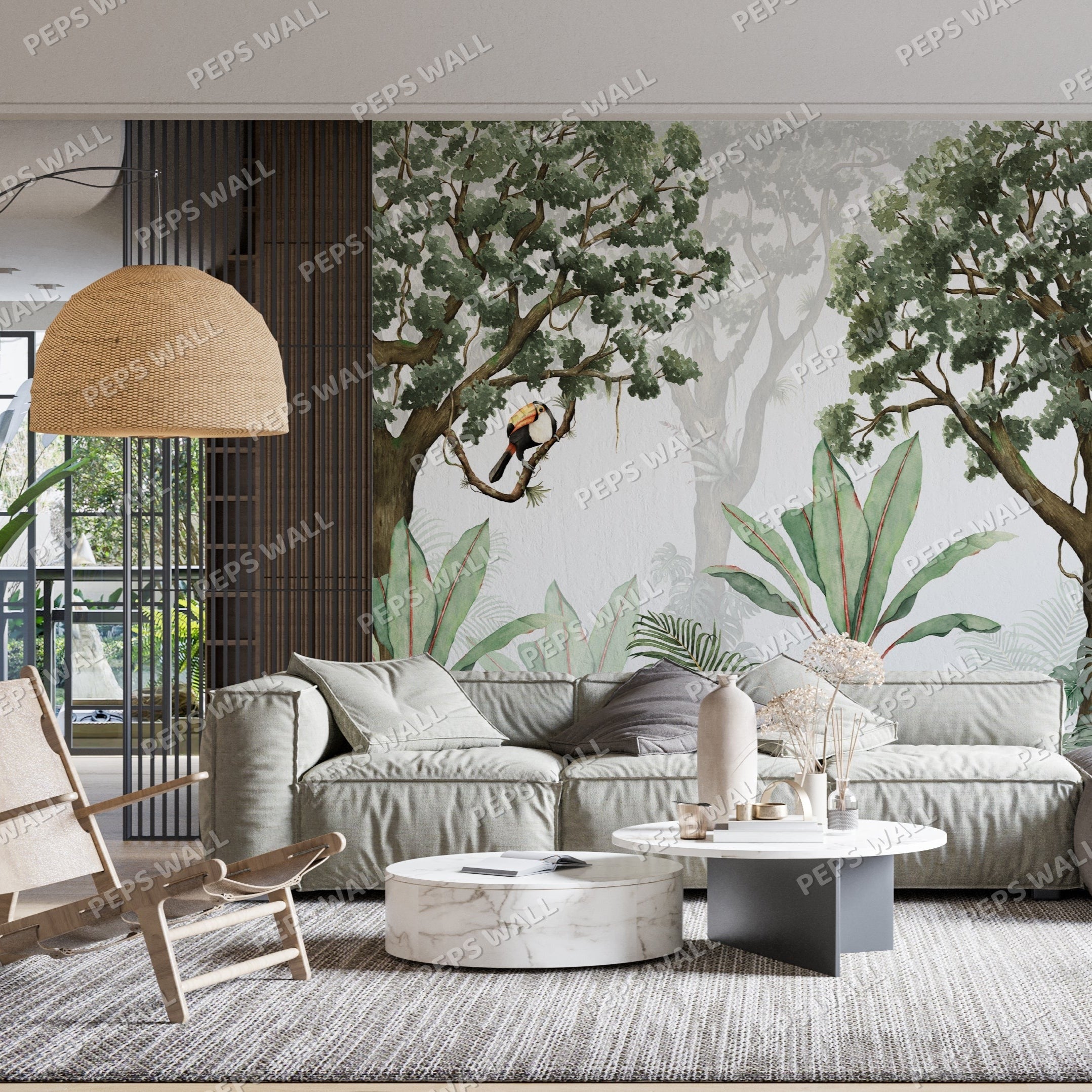Toucan — scenic landscape wallpaper Dubai, Peps Wall