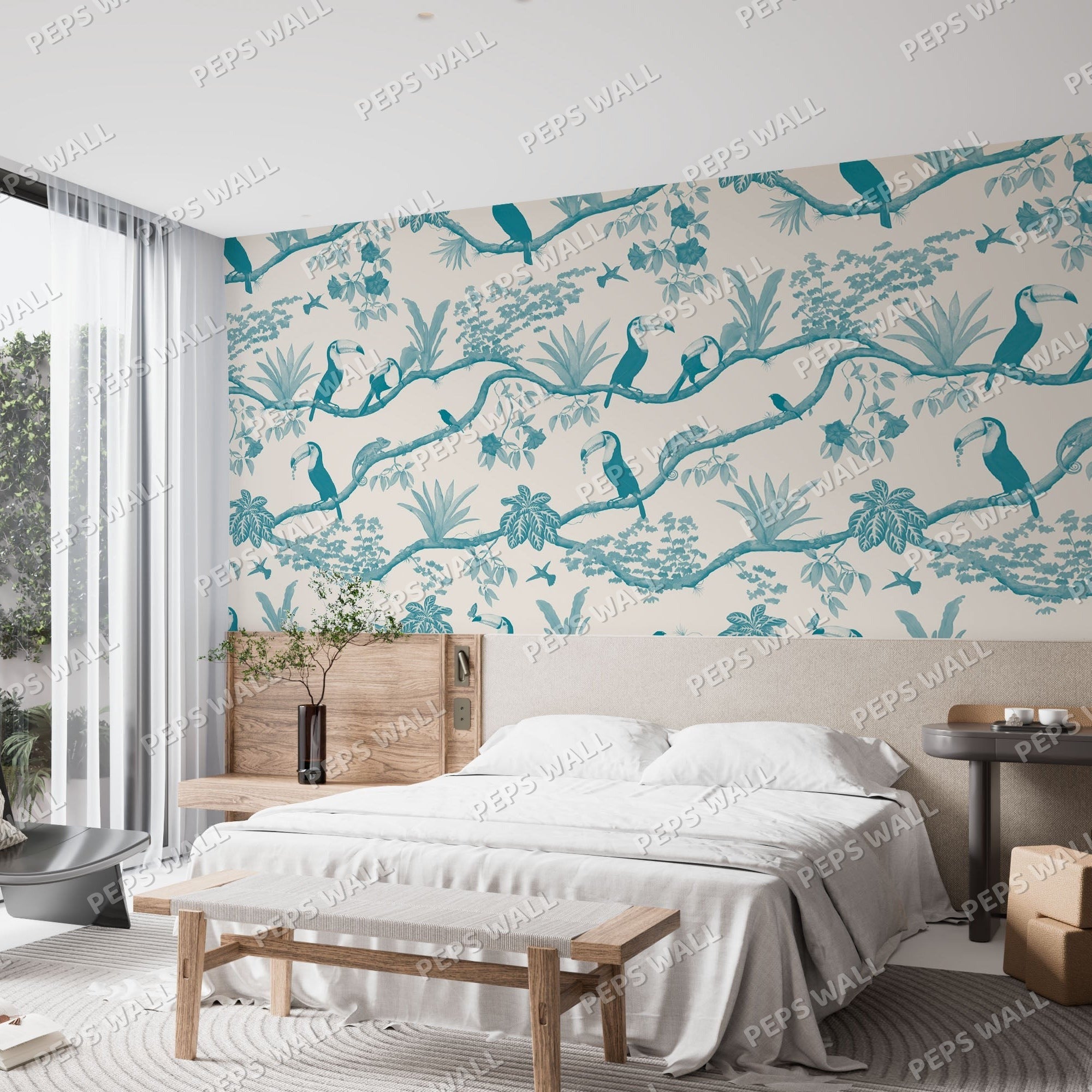 Tucanos — moroccan wallpaper Dubai, Peps Wall