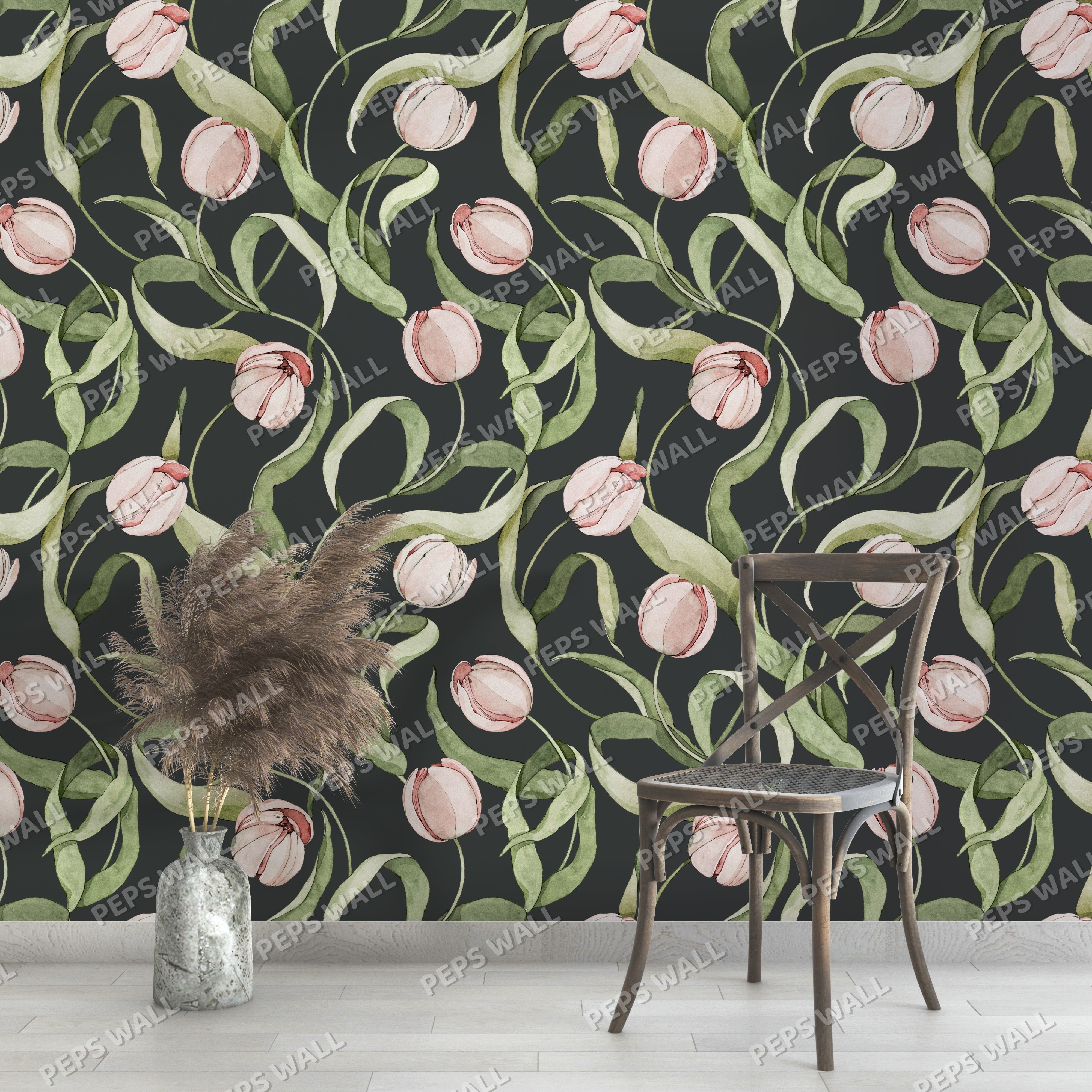 Tulipe — floral wallpaper Dubai, Peps Wall