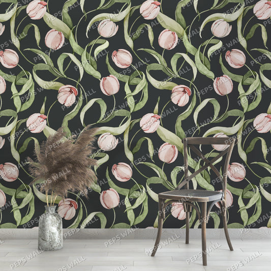 Tulipe — floral wallpaper Dubai, Peps Wall