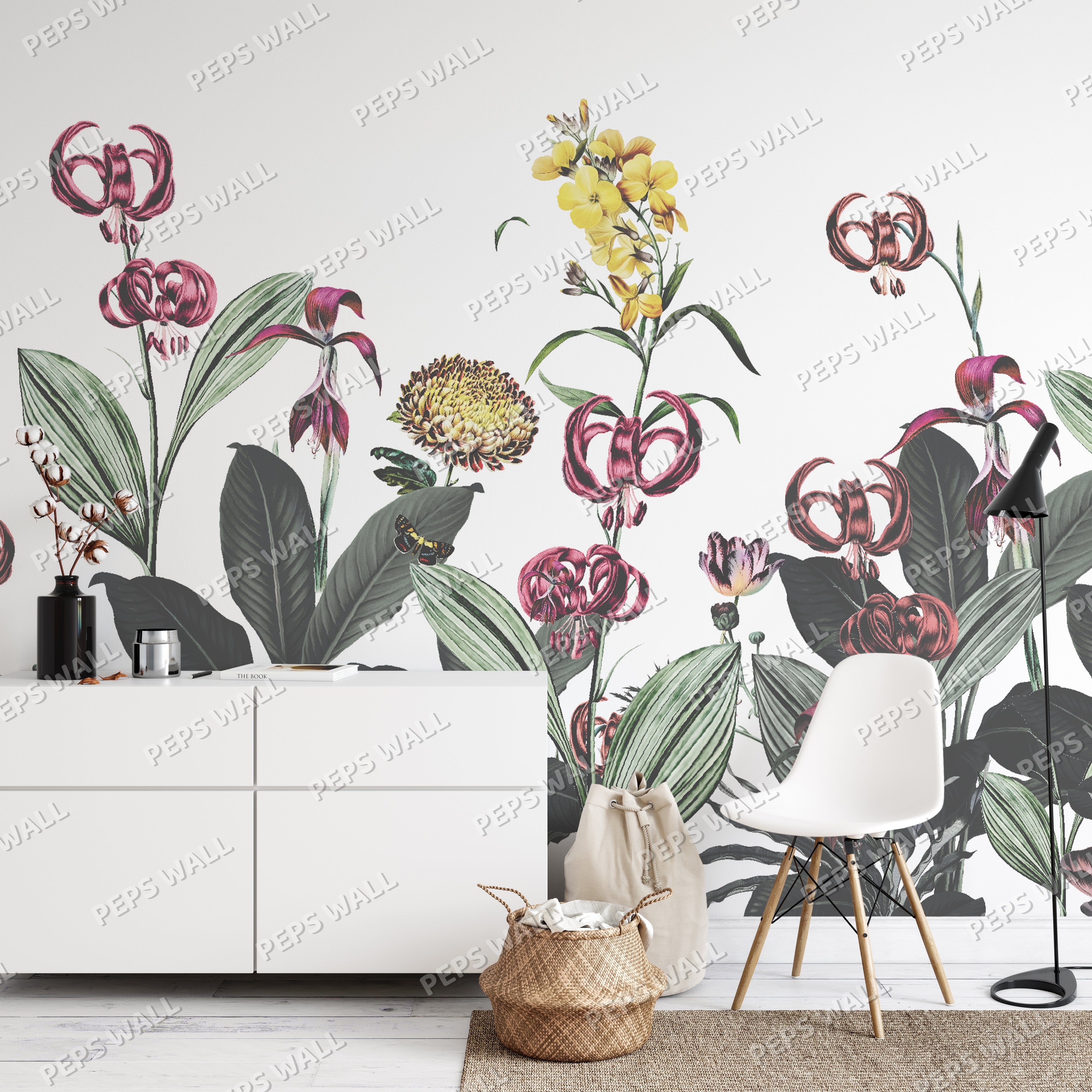 Utopia — floral wallpaper Dubai, Peps Wall