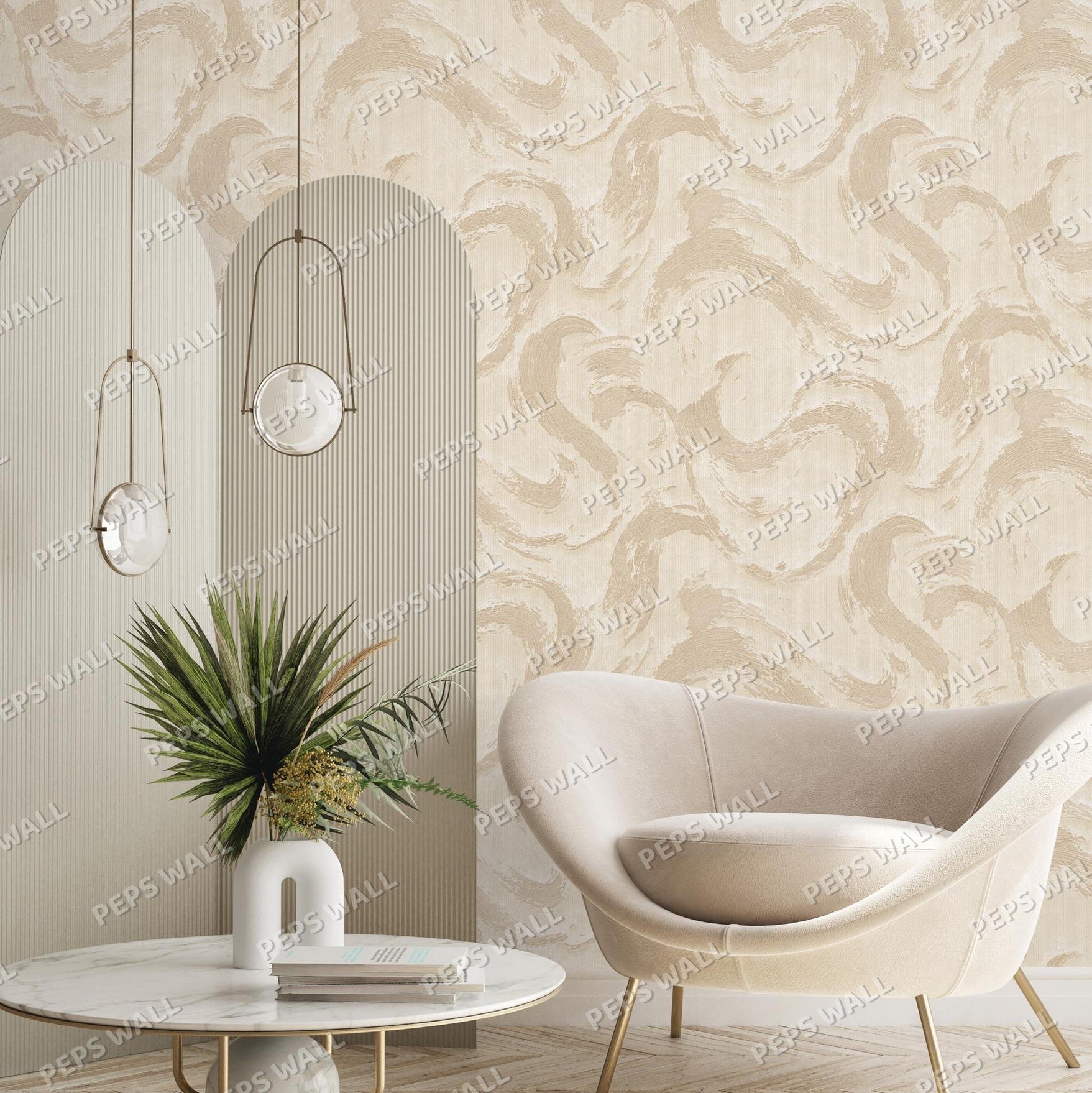 Thalassa Gold — neutral wallpaper Dubai, Peps Wall
