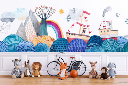 Wallpaper Kids Nursery Dubai Peps Wall 
