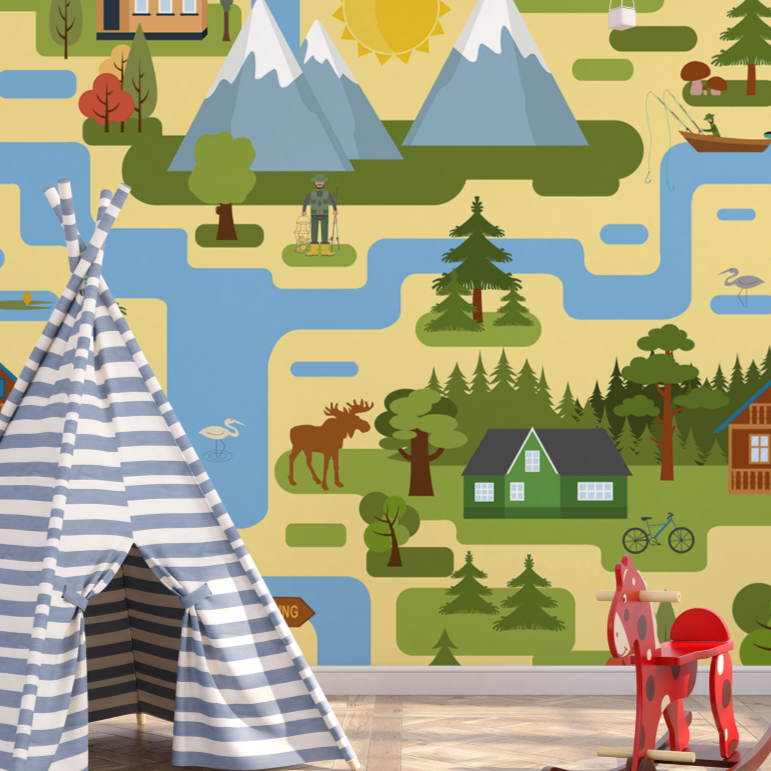 Wallpaper Kids Nursery Dubai Peps Wall 