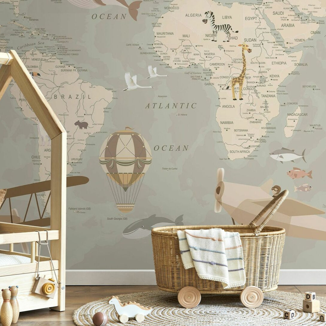 Wallpaper Kids Nursery Dubai Peps Wall 