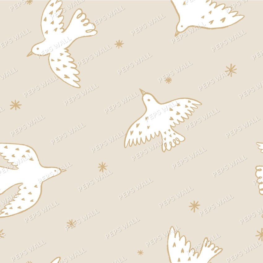 Whimsy Birds - Beige
