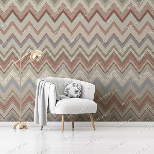 ZigZag — geometric wallpaper Dubai, Peps Wall