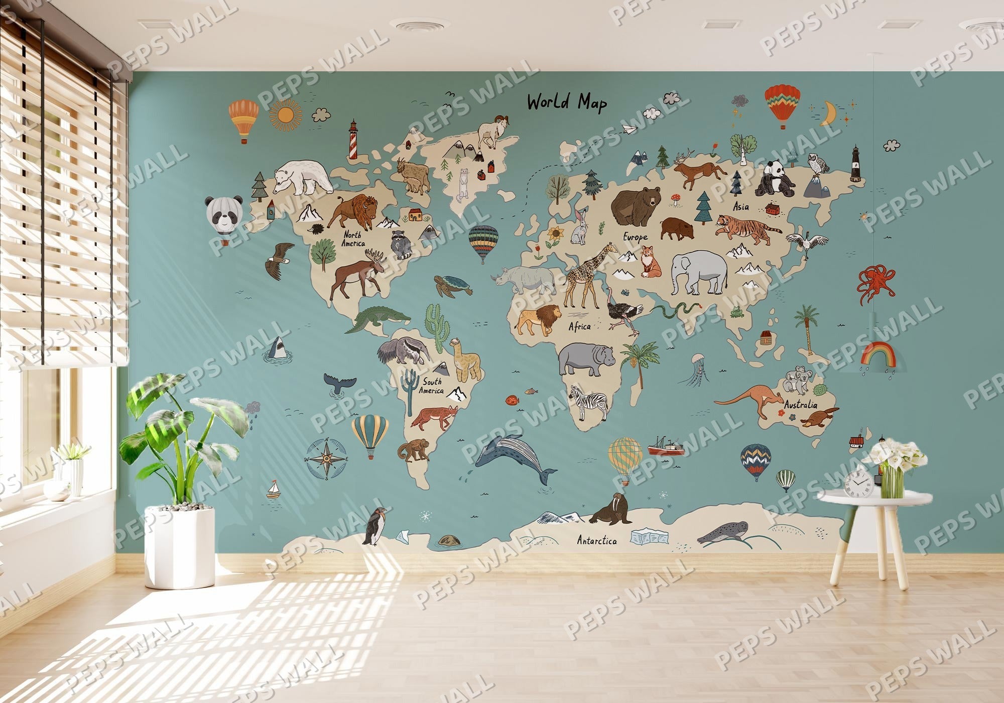 Animal Maps - Blue