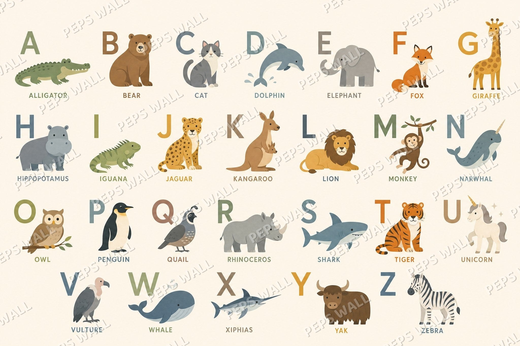 Animal Alphabet - Minimalist