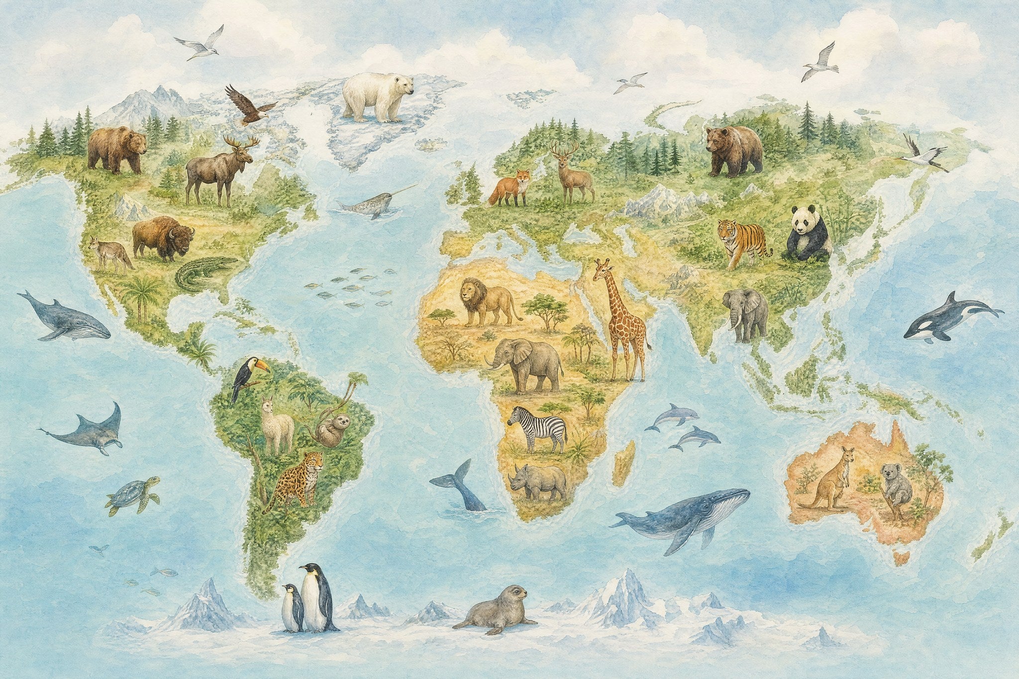 Animal World Map