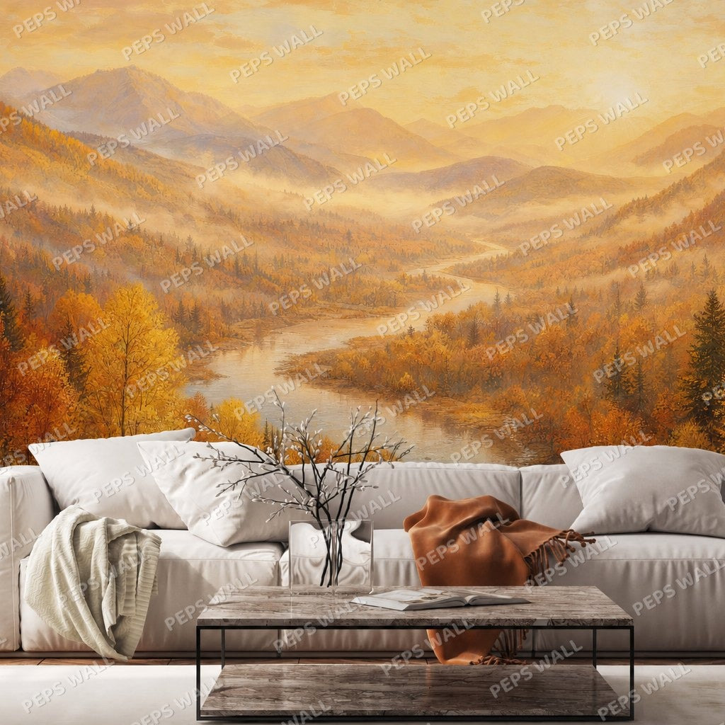 Autumn Valley — landscape wallpaper Dubai, Peps Wall