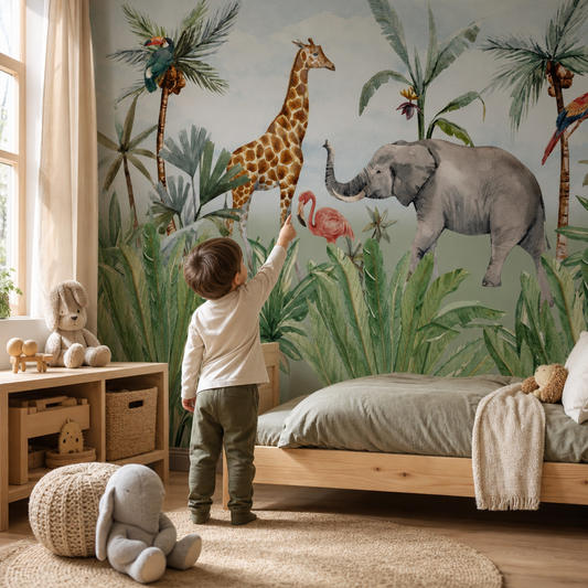 African Safari kids room mockup
