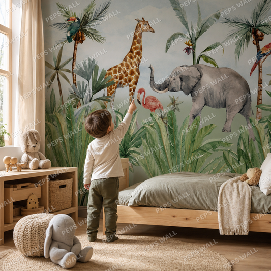 African Safari kids room mockup