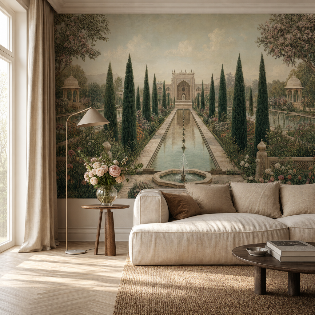 Mughal Garden living room mockup