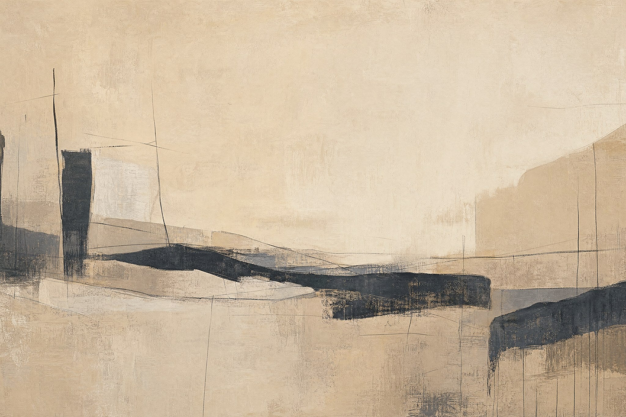 Beige and Black Contrast