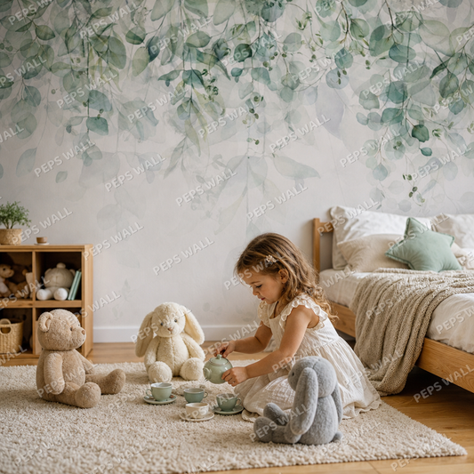 Blossom Bliss kids room wallpaper - custom mural printed and installed in Dubai