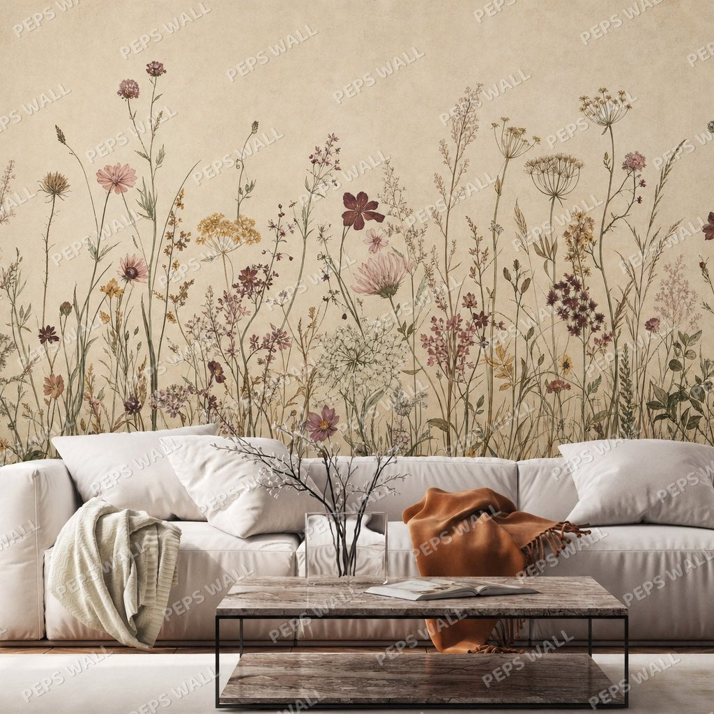 Blossom Meadow — cherry blossom wallpaper Dubai, Peps Wall