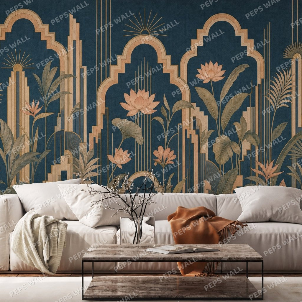 Bombay Deco — art deco wallpaper Dubai, Peps Wall