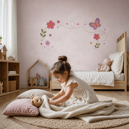 Butterfly Dream kids room mockup