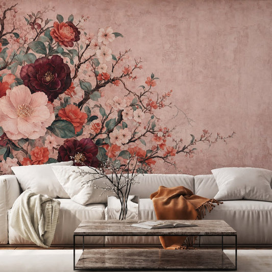 Camellia Salon — floral wallpaper Dubai, Peps Wall