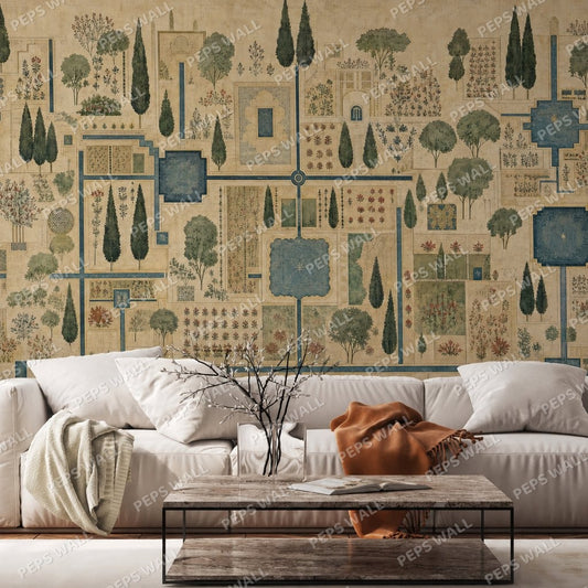Charbagh — indian wallpaper Dubai, Peps Wall