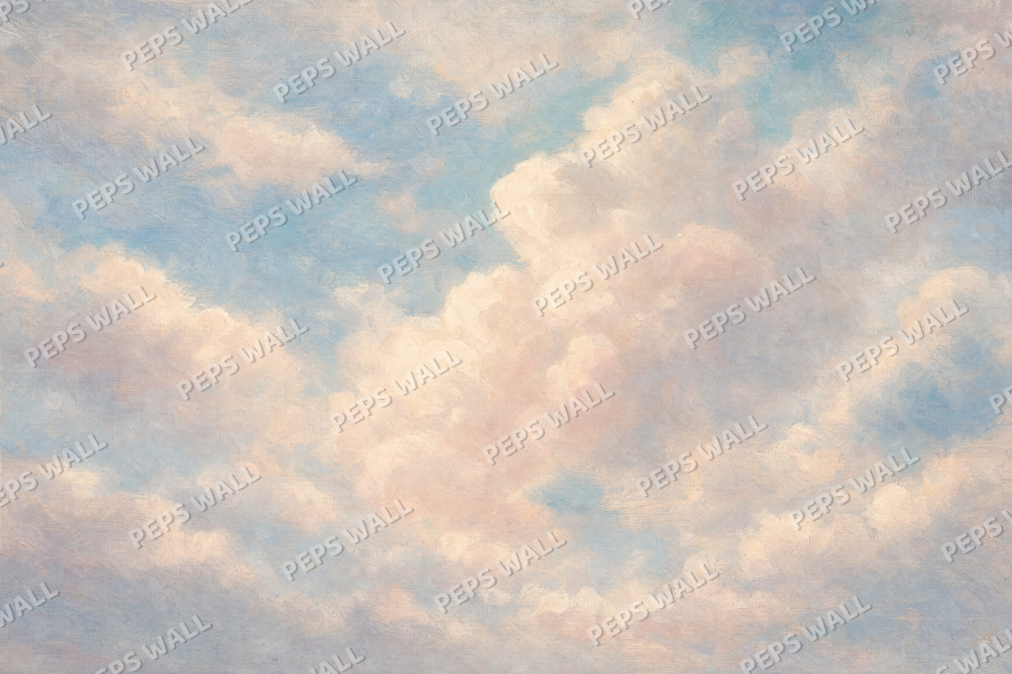 Chubby Clouds - made-to-measure wall mural design by Peps Wall Dubai