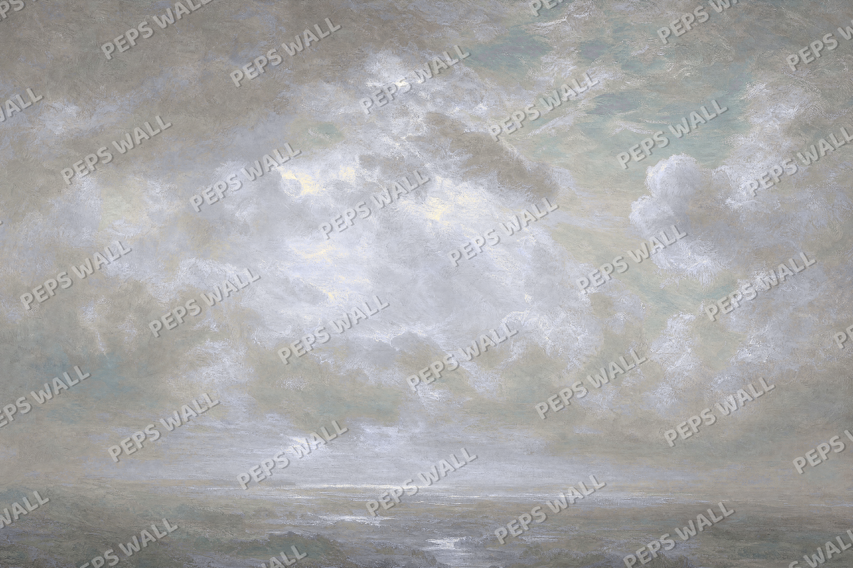 The Painters Sky in Powder Blue - made-to-measure wall mural design by Peps Wall Dubai