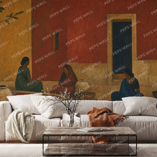 Courtyard — indian wallpaper Dubai, Peps Wall