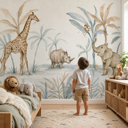 Welcoming Animals kids room mockup