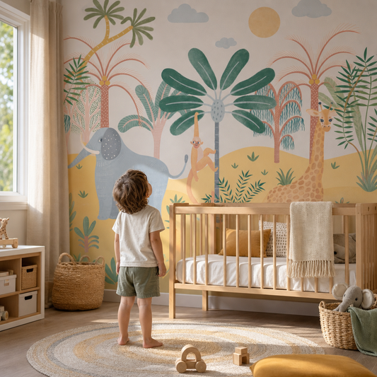 Safari Art Dream kids room mockup