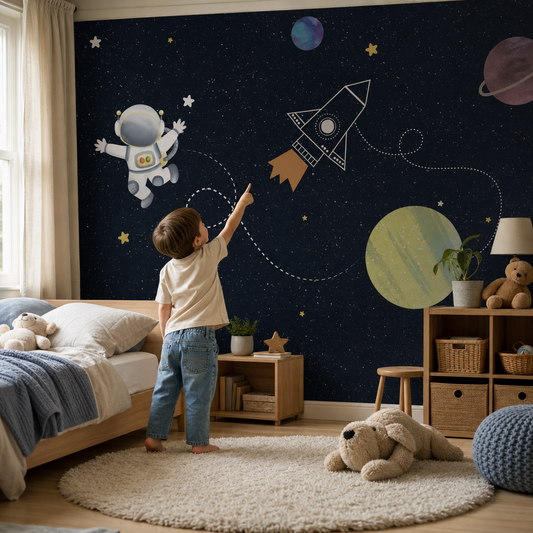 Lost in space kids room mockup