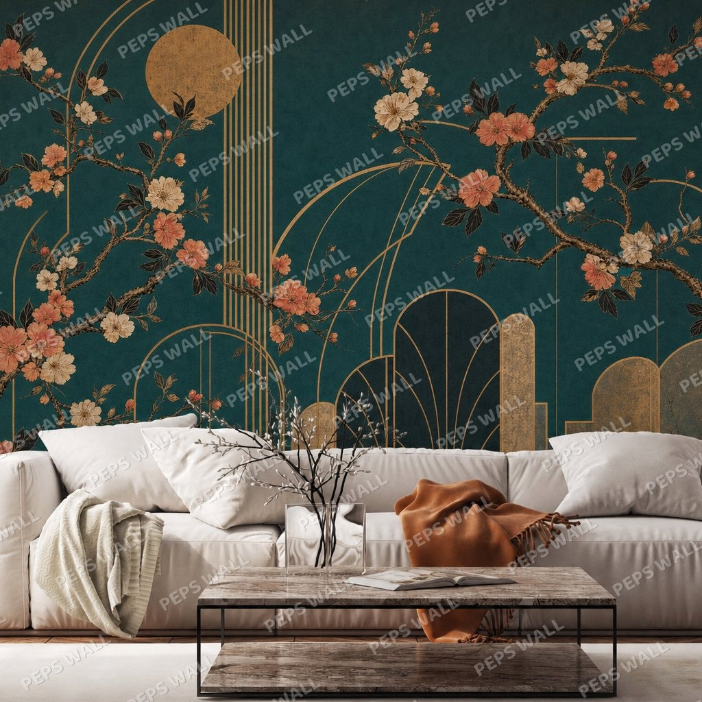 Deco Bloom — art deco wallpaper Dubai, Peps Wall