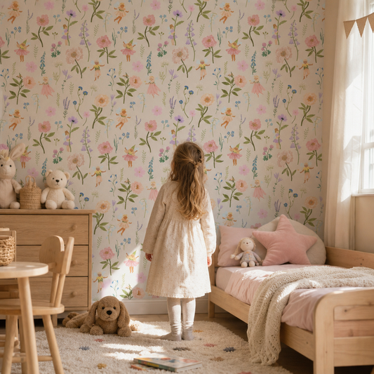 Festive Spring kids room mockup