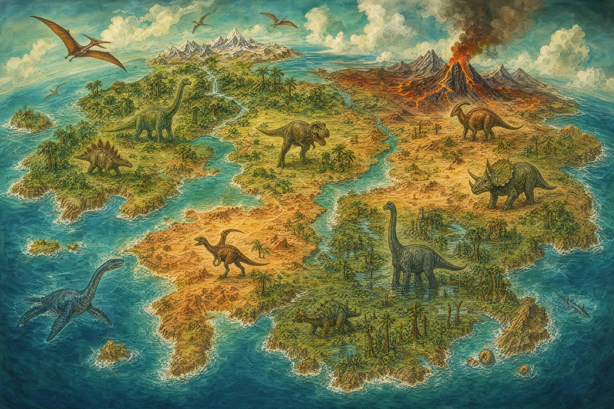 Dino World Map