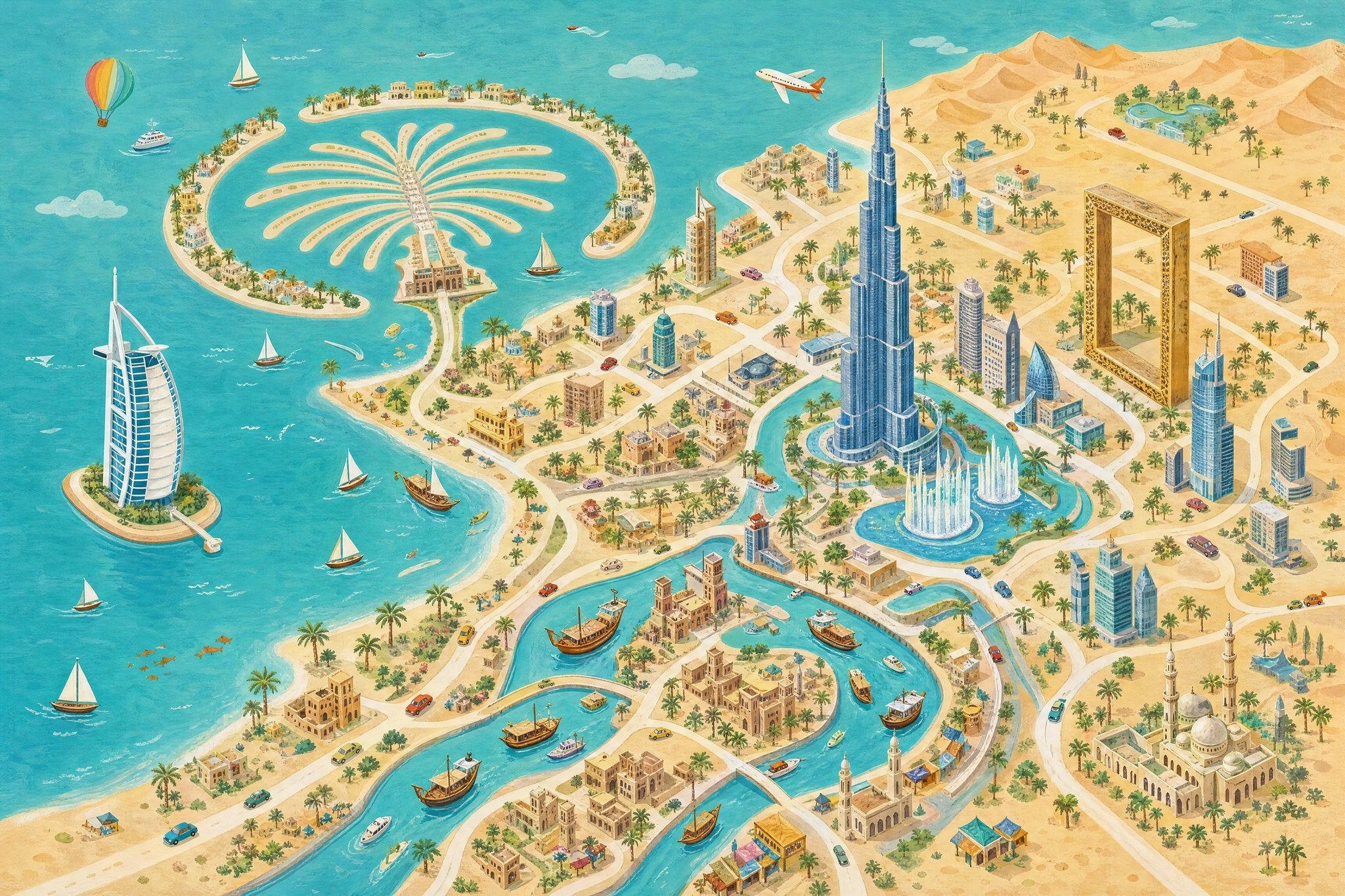 Playful Dubai Map